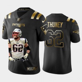 Maillot Homme New England Patriots Joe Thuney 62 Golden Limited Special Signature
